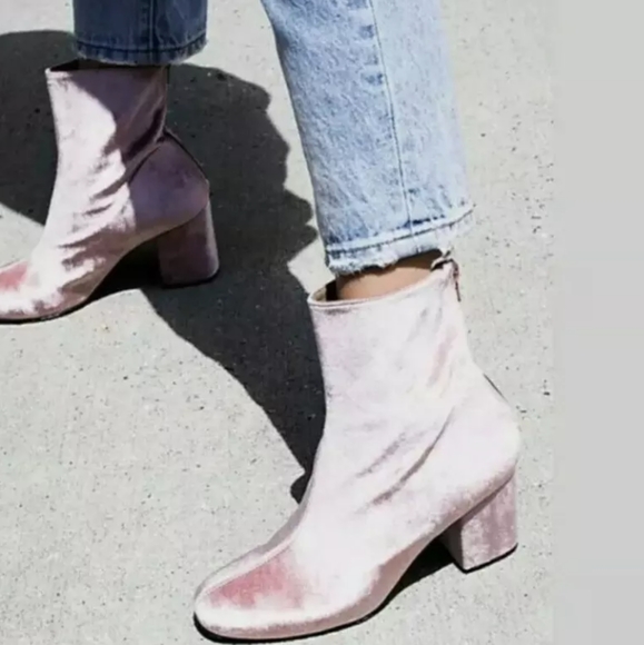 Free People Cecile Velvet Ankle Booties 6 & 8 - Picture 14 of 16